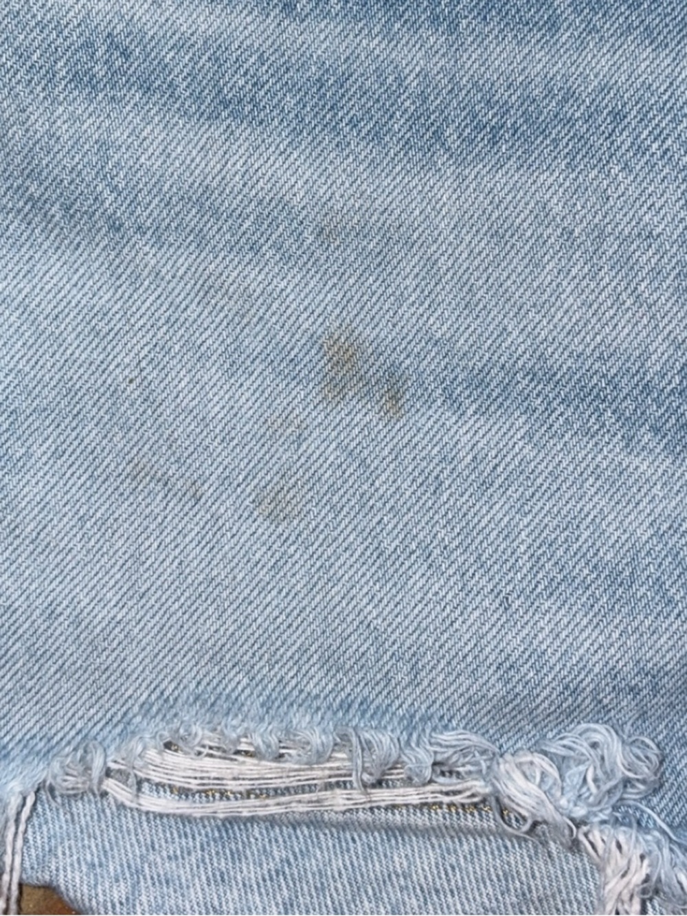 Levi's Light Blue Denim Cutoff Shorts with Frayed Hem - Picture 6 of 6